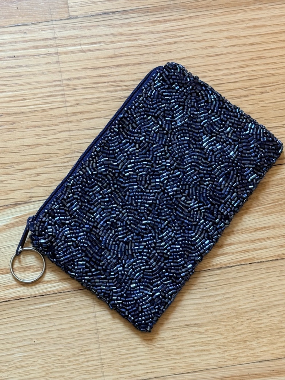 Monya Beaded Daisy coin Pouch - Navy with White & Yellow Daisy EUC - Picture 4 of 4
